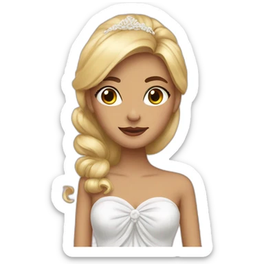 Around a lonely girl friend of the bride sticker