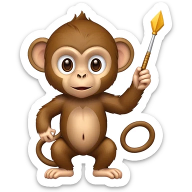 A monkey with a dart  sticker
