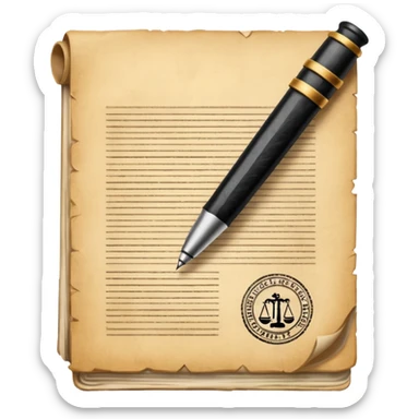 Courtroom Items, Legal Document – official case file or contract

 sticker