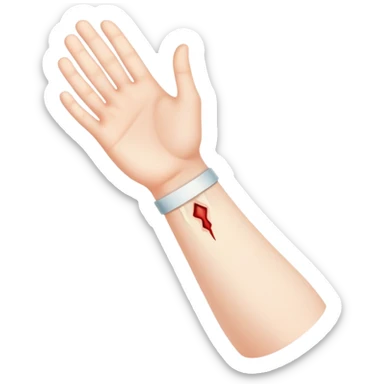 Slitting wrists sticker