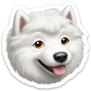 derpy samoyed puppy sticker