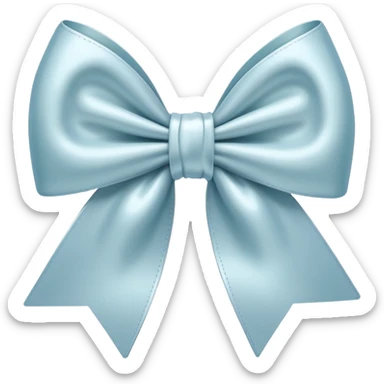 white satin bow sticker