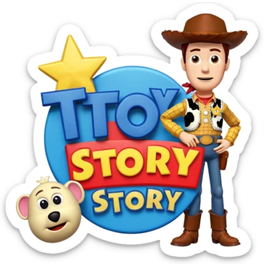 Toy Story Logo in Welsh Dub sticker
