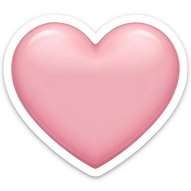 soft pink heart sticker