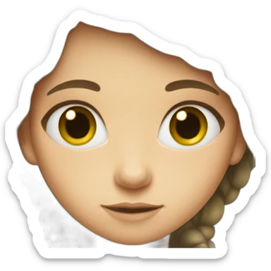  A small girl  with green eyes and brown hair sticker