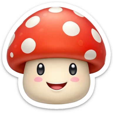 Cute Excited mushroom sticker