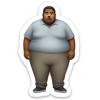 obese person sticker
