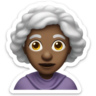 Black grandma as scary ghost sticker