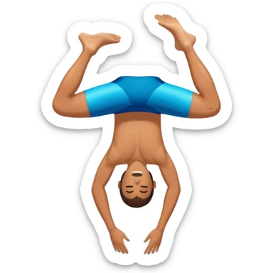 Bild in dem eine Person in kalten pool mit einem Kopfsprung springt   sticker