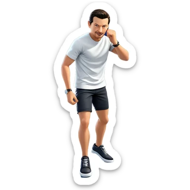 confident boy in stylish outfit sticker