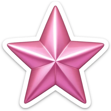 a pink metallic star  sticker