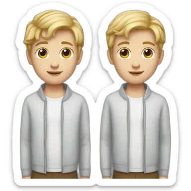 white boy twins sticker