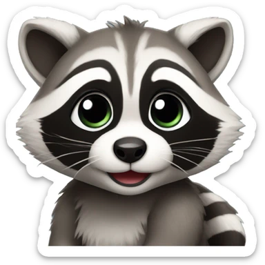 cute baby racoon sticker