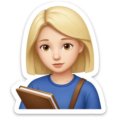 Girl studying  sticker