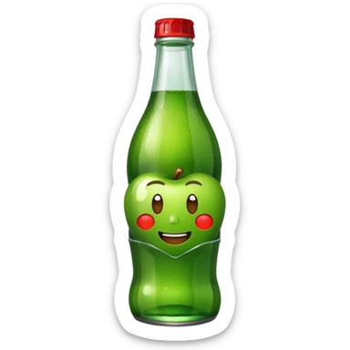 coke bottle, apple style emoji sticker