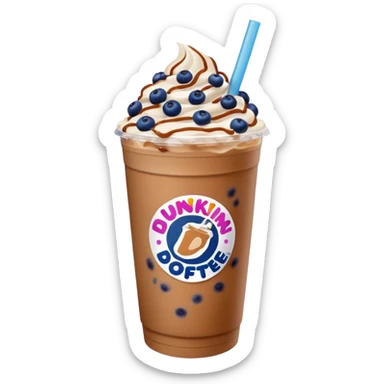 Blueberry butter pecan Dunkin iced coffee  sticker