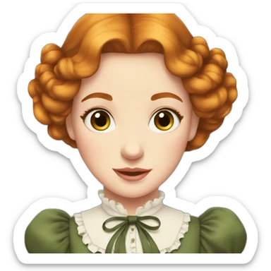 Anne Shirley with puffed sleeves  sticker