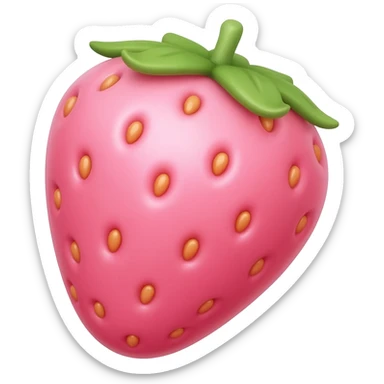 Pink strawberry cute sticker