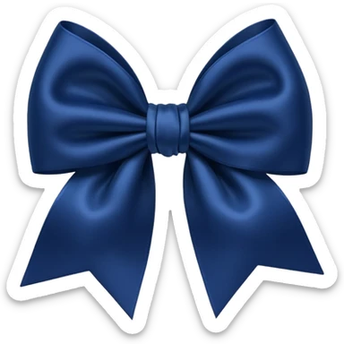 Navy blue bow sticker