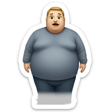 Obese person sticker