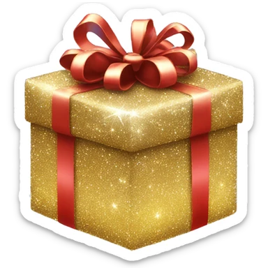 Sparkly Christmas present sticker
