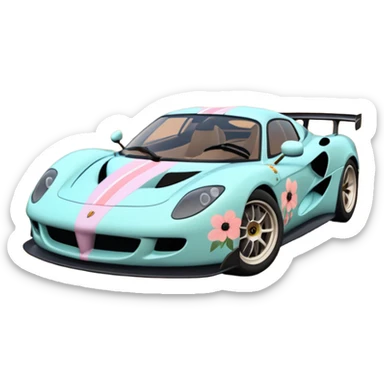 Using a transparent background, give the Assetto Corsa a cute Cottagecore makeover sticker