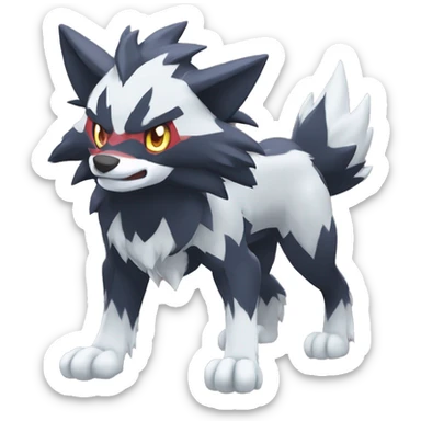  Incineroar Zoroark Lycanroc Fakemon sticker