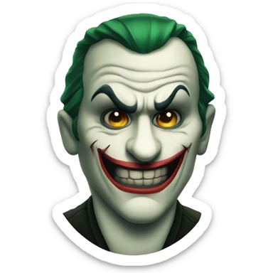 poker face Joker stare sticker