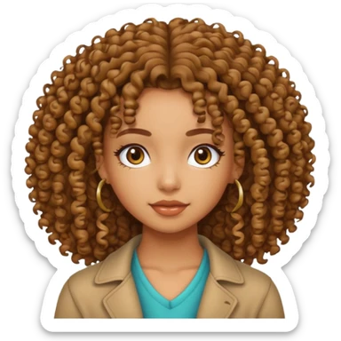 mulatto girl with curly hair bitch sticker
