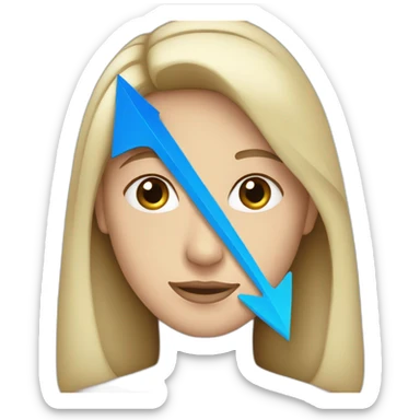 blue right arrow sticker