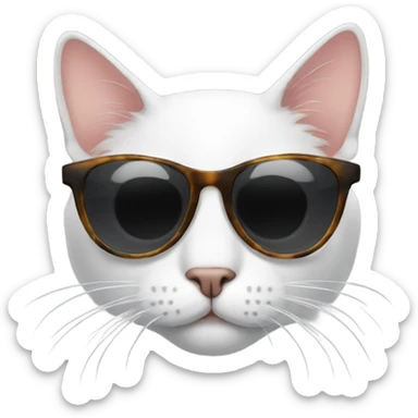 Cat with sunglasses sticker