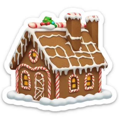 Aesthetic christmas gingerbread house sticker