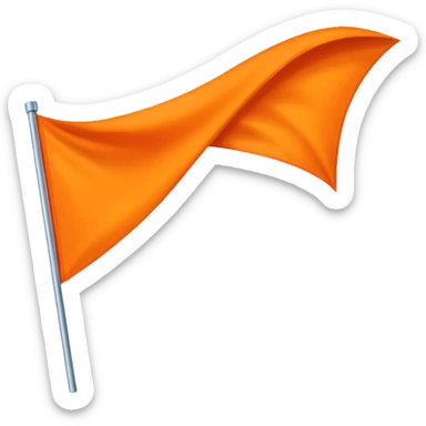 Double triangular orenge Flag sticker