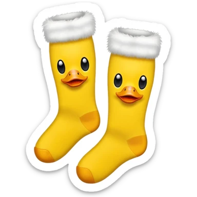 socks with duck face on them sticker