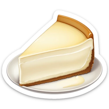 A peace of cream cheesecake  sticker