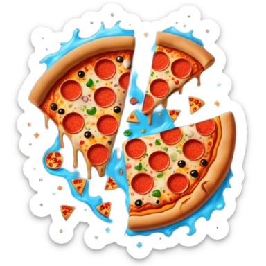 Pizza boy pizza girl, pizza pizza pizza everywhere pizza is lava pizza is water. Pizza is earth pizza is space sticker