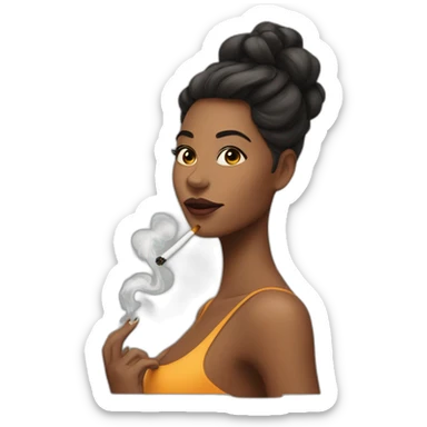 Smoking hot girl sticker