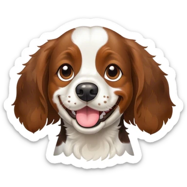 Springer spaniel beagle mix dog happy sticker