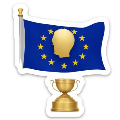 european-union-flag on trophee circle sticker