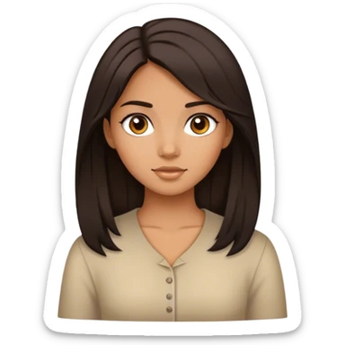 Muchacha de pelo Tula sticker