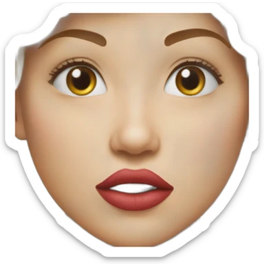 Biting lip sudutivley but funnily  sticker