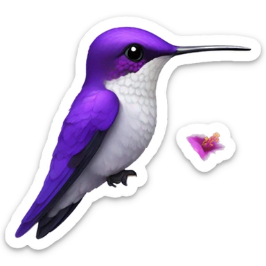 Violet hummingbird sticker
