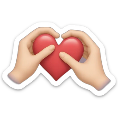 hands forming a heart sticker
