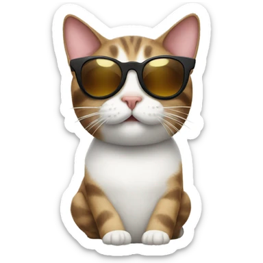Cat with sunglasses sticker
