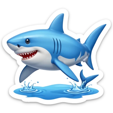 Shark with blue shoes sticker