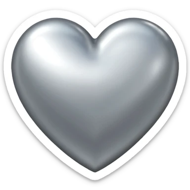 silver heart emoji sticker