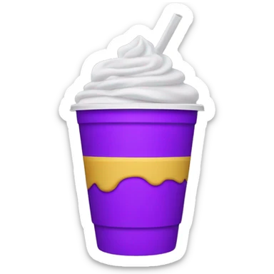 Double Styrofoam cup with purple drink in it sticker