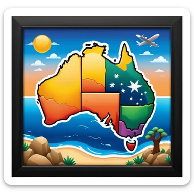 A picture of australia sticker