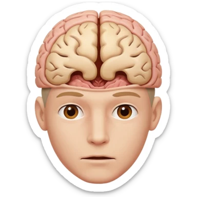 a man that dont know what to do and with the brain out of your opened head sticker