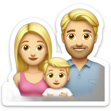 blond-hair-man-and-woman-with-baby sticker